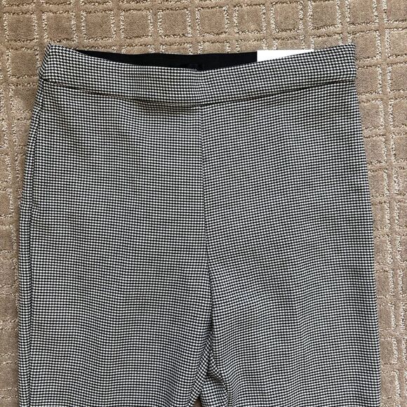 Ann Taylor The Side Zip Trouser Pant Women's Size 10 Houndstooth Black White NWT - Picture 2 of 10